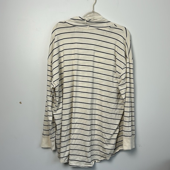 L.L.Bean| Navy/Off-White Striped Cowl Neck Shirt sz 3x Plus - Picture 5 of 5